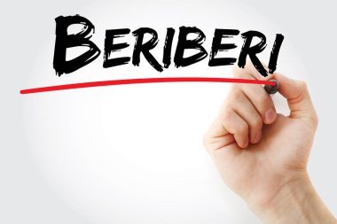 Beriberi marker ile yazma el