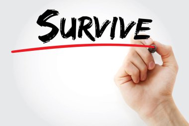 El Survive marker ile yazma
