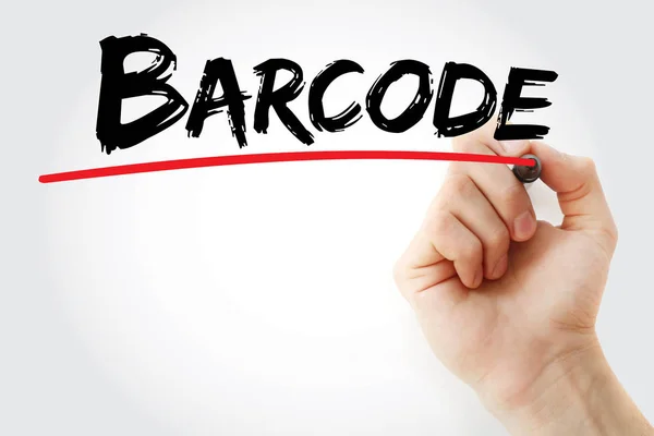 Handschrift Barcode mit Marker — Stockfoto