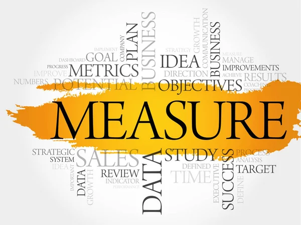 Measure word cloud — Stock Vector
