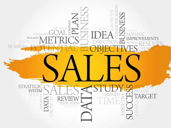 Sales word cloud — Stock Vector
