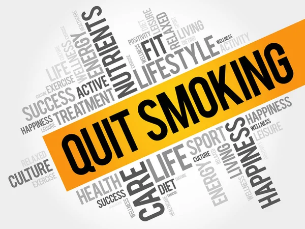 Quit Smoking word cloud background — Stock Vector