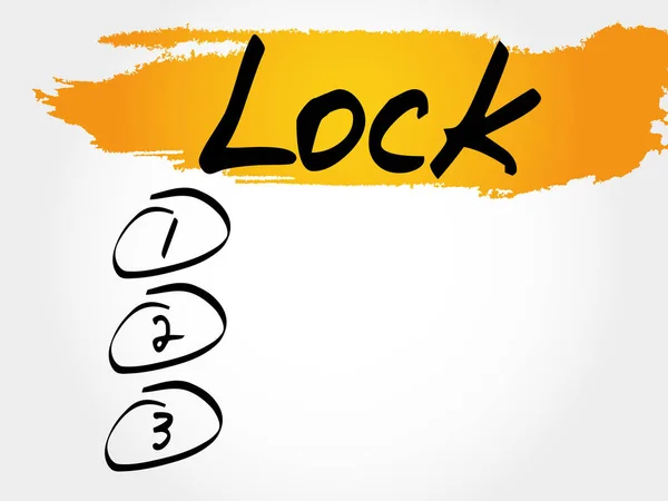 Lock lege lijst — Stockvector