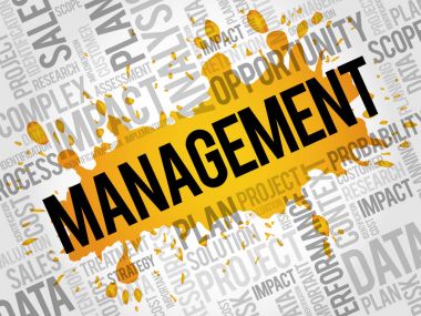 Yönetim kelime bulutu kolaj