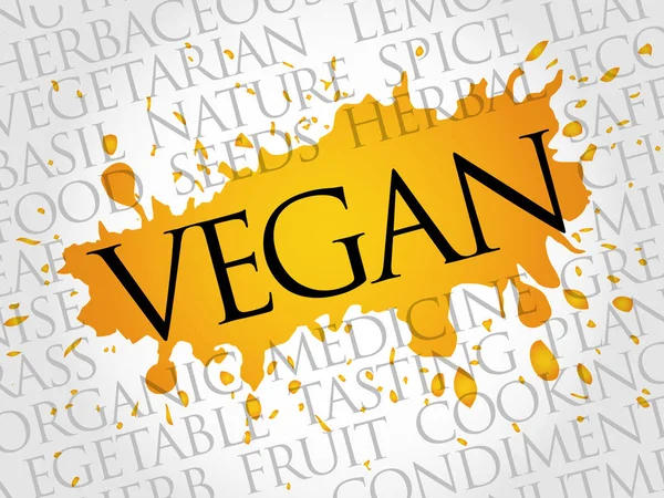 Vegan word cloud collage — Stockvector