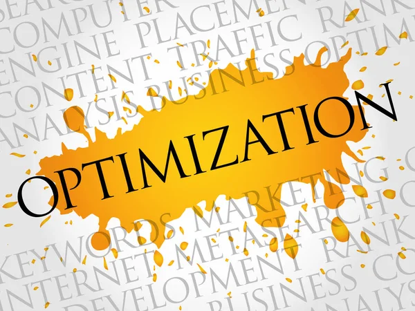 Optimalisatie Word Cloud — Stockvector