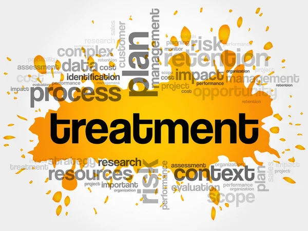 Treatment word cloud collage — Stock Vector