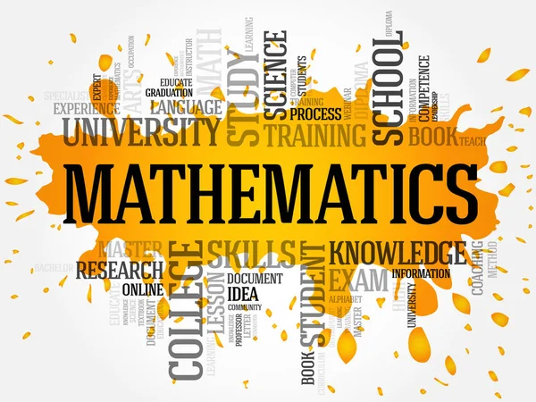 Matemática palavra nuvem colagem — Vetor de Stock