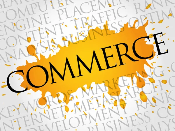 Commerce word cloud collage — Stock vektor