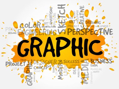 Grafik word bulut, yaratıcı kavramı