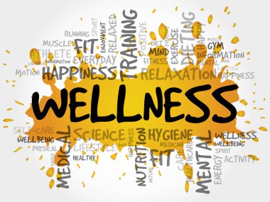 Sağlık kelime bulutu kolaj