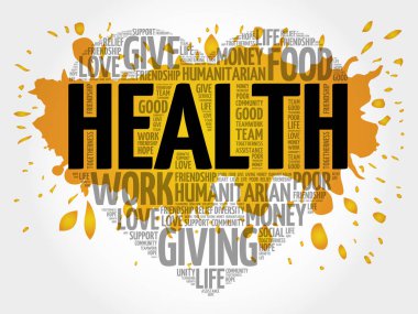 Sağlık kelime bulutu