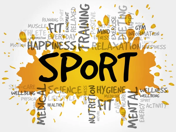 Collage nuage mot SPORT — Image vectorielle