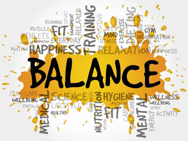 BALANCE word cloud collage — Stock Vector