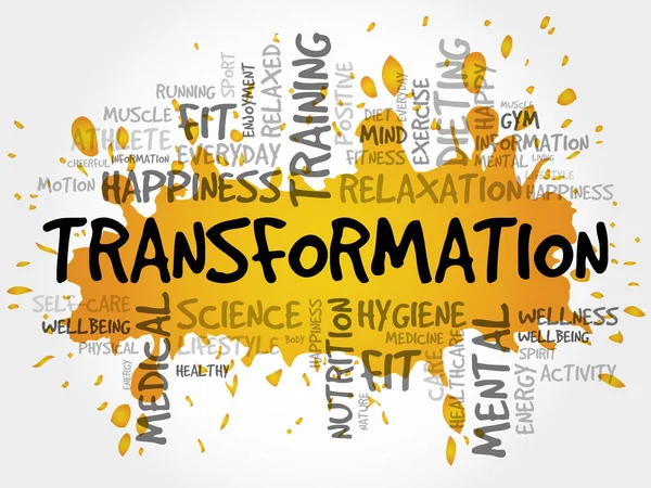 Transformatie word cloud collage — Stockvector