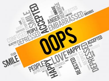 Oops kolaj kelime bulutu