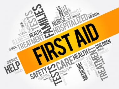 İlk yardım kelime bulutu kolaj