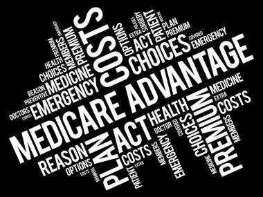Medicare Advantage kelime bulutu kolaj