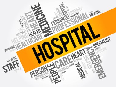 Hastane kelime bulutu kolaj