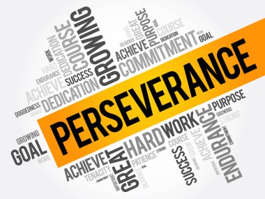 Perseverance word cloud collage clipart