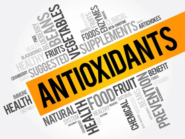 Antioxidants word cloud collage — Stock Vector