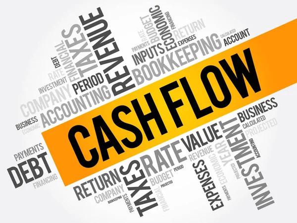 Cash Flow word cloud collage — Stock Vector