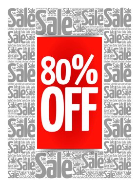 %80 off Satılık kelime bulutu