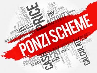 Ponzi scheme word cloud collage clipart