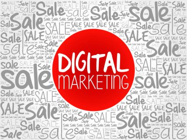 Dijital pazarlama kelime bulutu