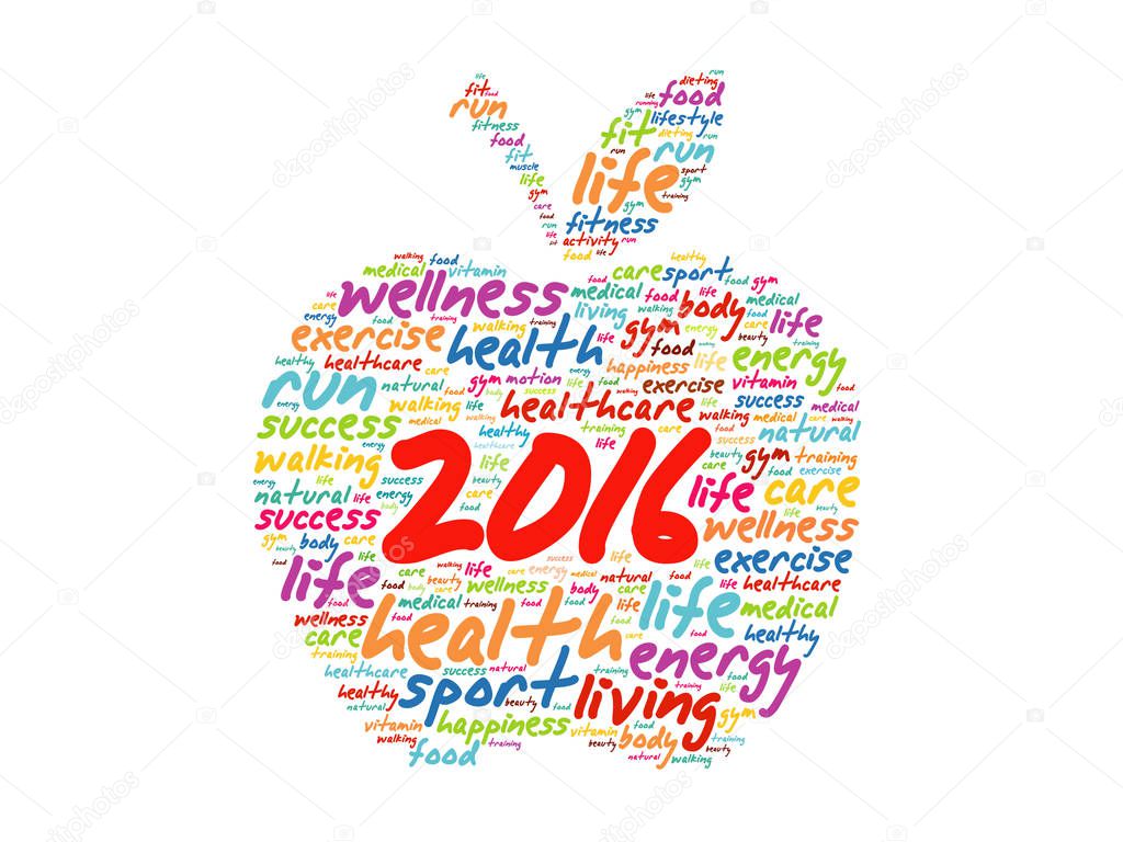2016 apple word cloud collage
