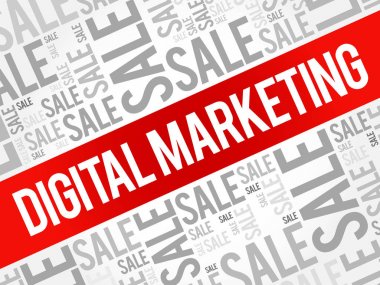 Dijital pazarlama kelime bulutu