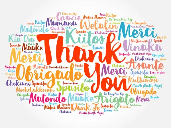 Merci Word Cloud concept — Image vectorielle