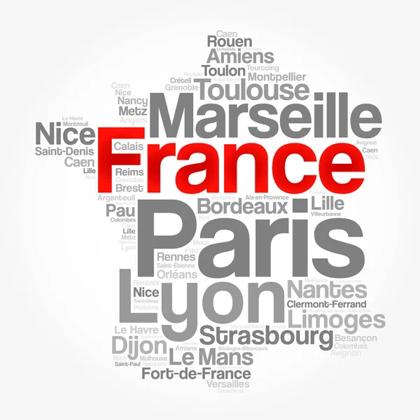 Κατάλογος πόλεων της Γαλλίας — Διανυσματικό Αρχείο