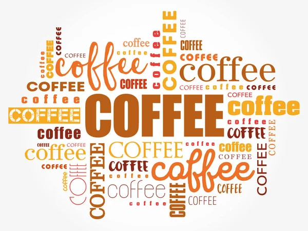 Kaffe ord moln collage — Stock vektor