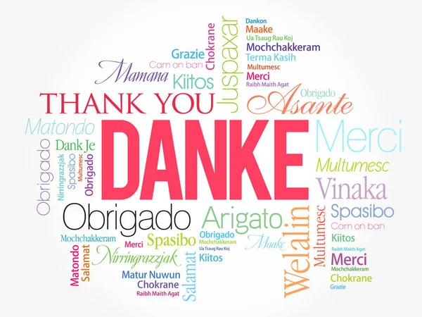 Danke (Gracias en Alemán ) — Vector de stock