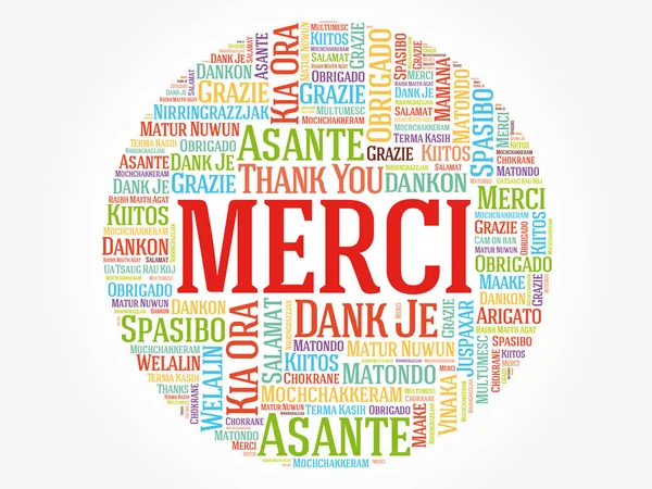 Merci (dank u in het Frans) — Stockvector