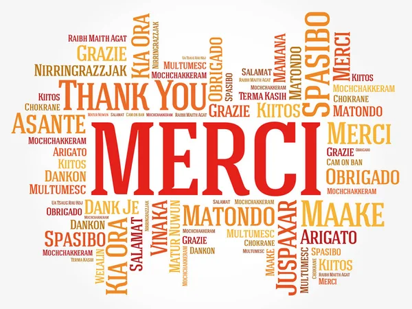 Merci (Grazie in francese ) — Vettoriale Stock