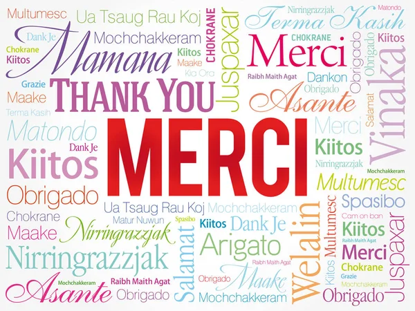 Merci (Grazie in francese ) — Vettoriale Stock