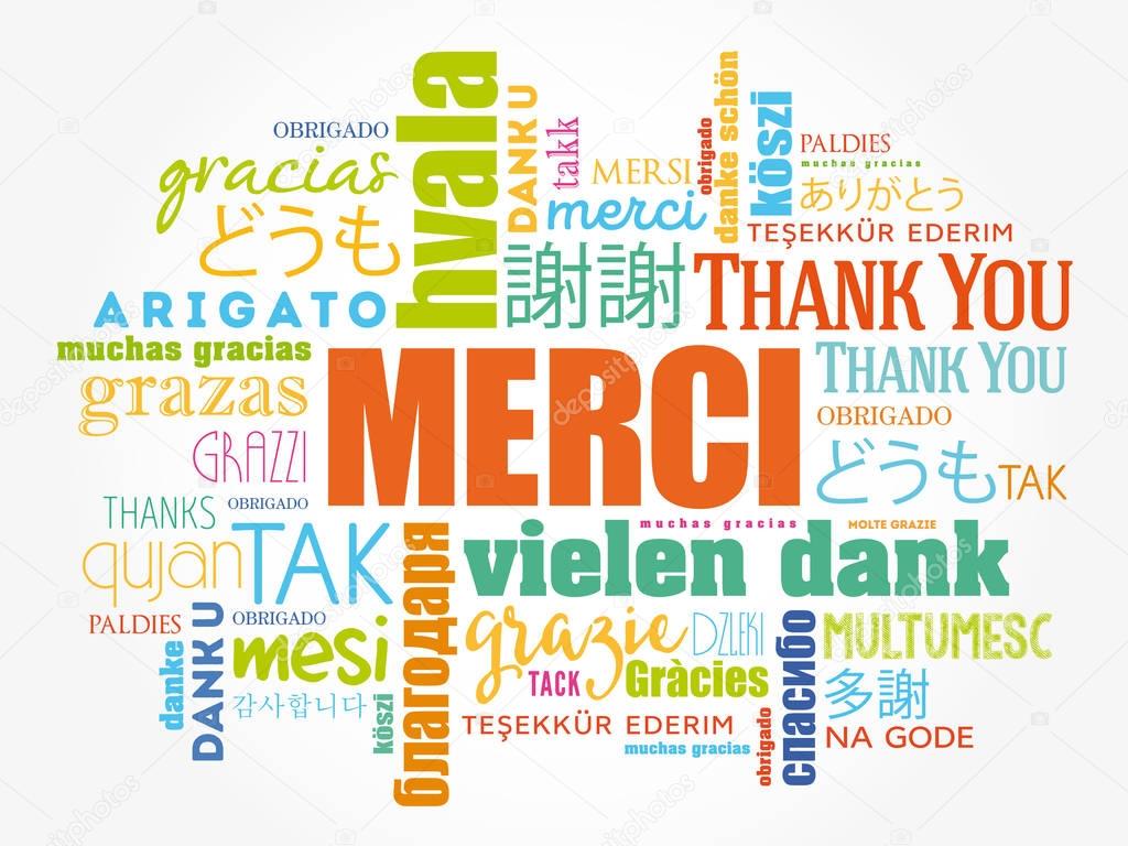 Merci (Thank You in French)