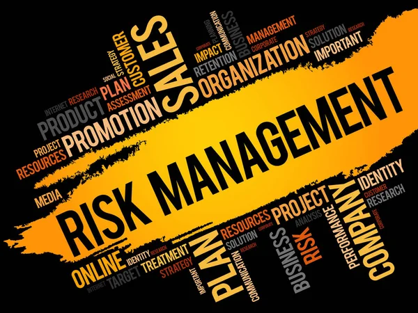 Chmura słowa zarządzanie ryzykiem — Wektor stockowy