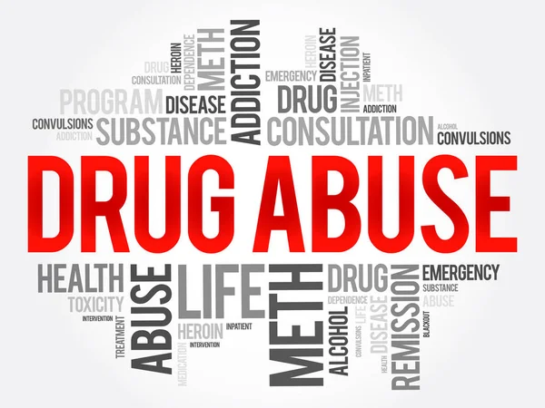 Drug Abuse word cloud collage — Stock Vector