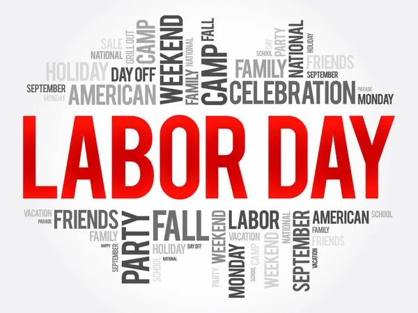 Labor Day word cloud collage