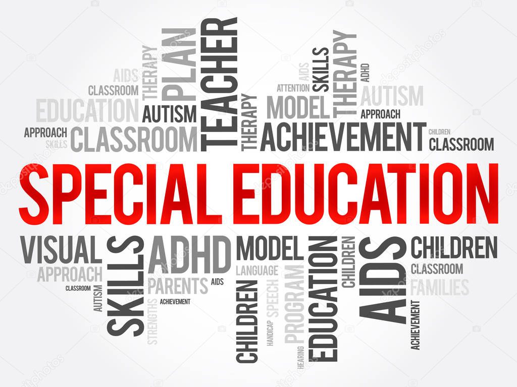 Special Education word cloud collage
