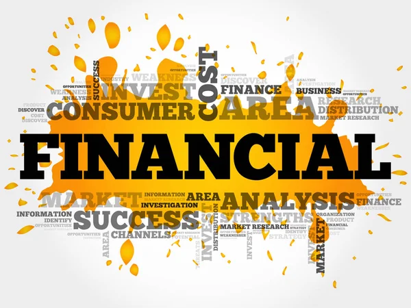 Finansiella word cloud collage — Stock vektor