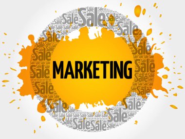 Daire damga kelime bulutu pazarlama