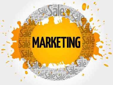 Daire damga kelime bulutu pazarlama