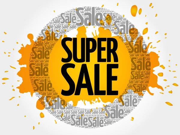 SUPER SALE words cloud — Stock Vector