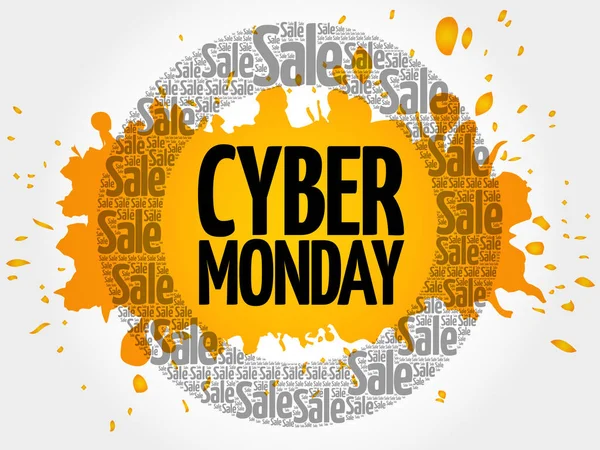 Cyber Monday words cloud — Stock Vector