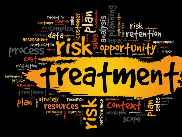 Treatment word cloud — Stock Vector