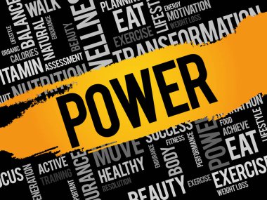 Güç word bulut, fitness